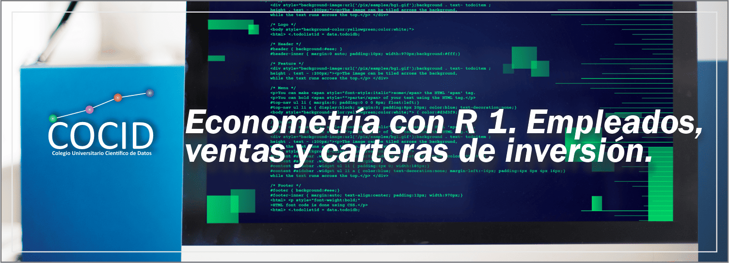 Econometría con R 1. Empleados, ventas y carteras de inversión.